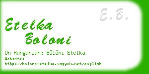 etelka boloni business card