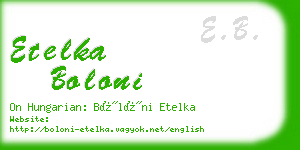 etelka boloni business card